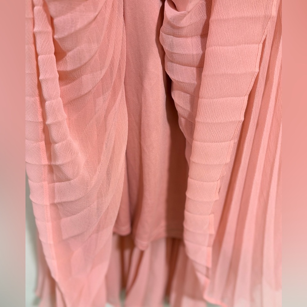 DKNY Pink Pleated Dress size small work wear old money casual chic - Picture 3 of 10